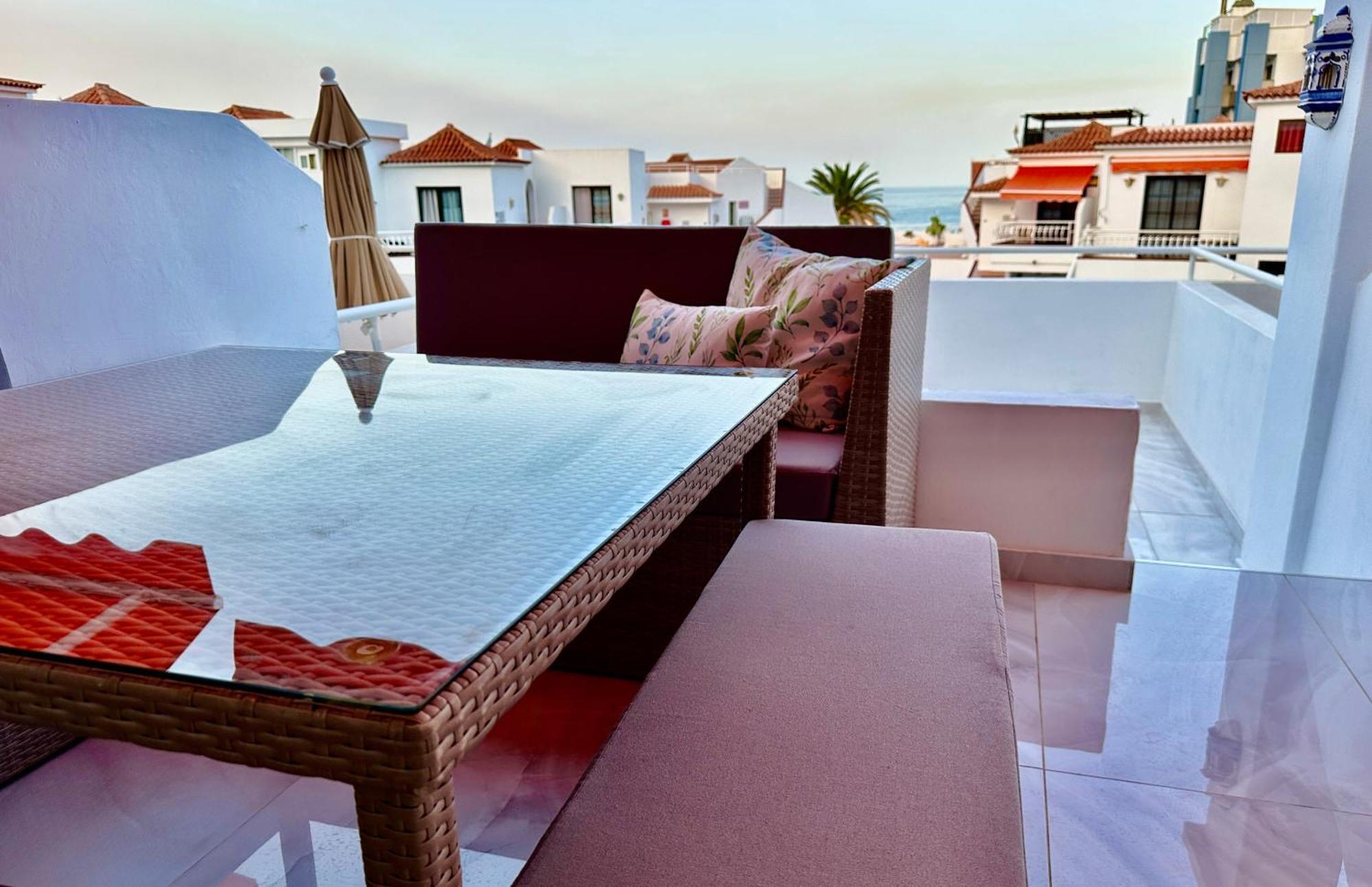Luxury Diamond - Ocean View, Big Terraces, Air Con, Wifi Los Cristianos (Tenerife) Exterior foto