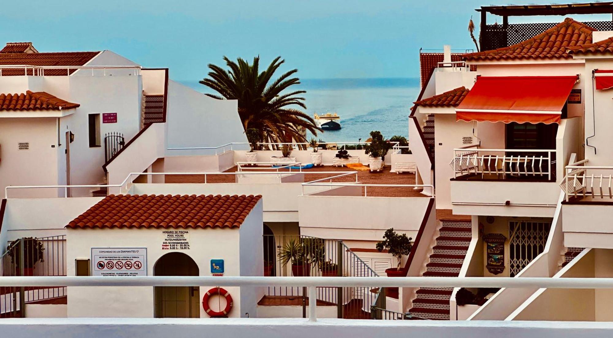 Luxury Diamond - Ocean View, Big Terraces, Air Con, Wifi Los Cristianos (Tenerife) Exterior foto