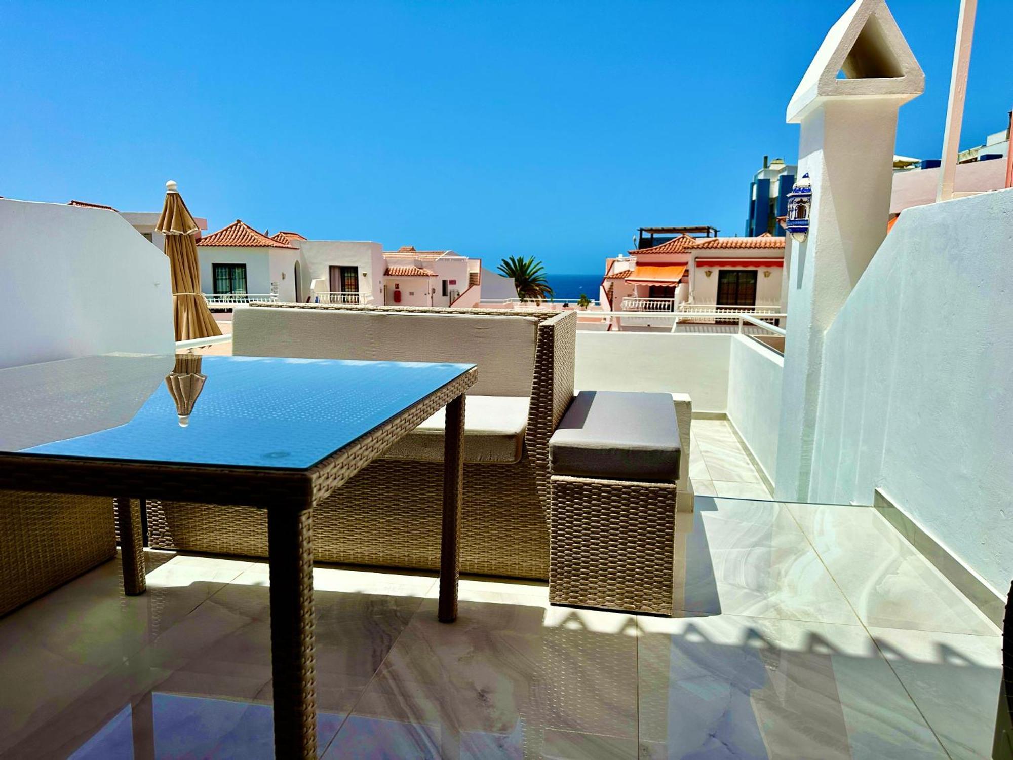 Luxury Diamond - Ocean View, Big Terraces, Air Con, Wifi Los Cristianos (Tenerife) Exterior foto